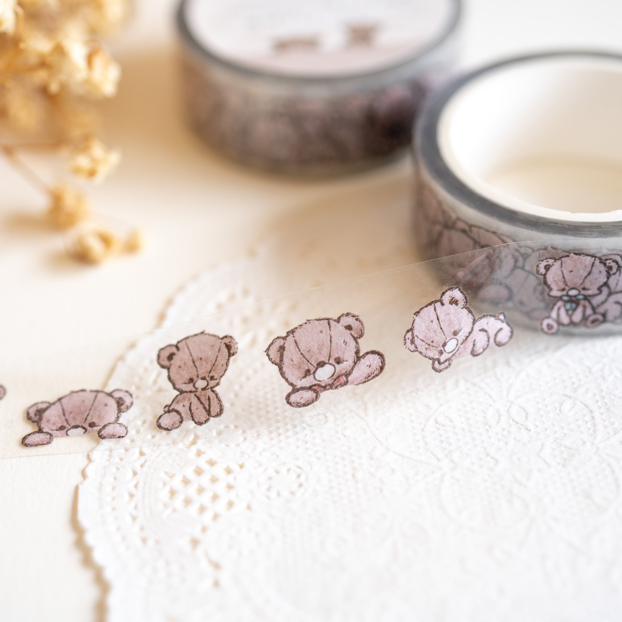 くまと女の子の文具【Sweet painting】紙もの＆スタンプ