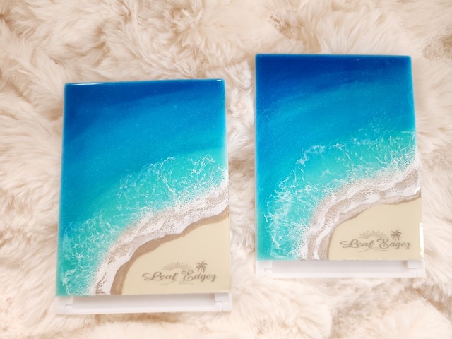 453.オーシャンレジンアート コンパクトミラー