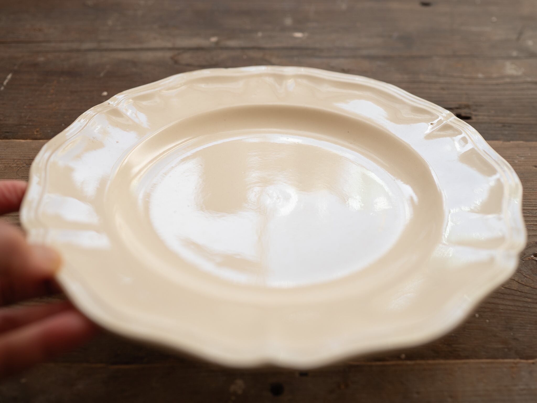 サルグミンヌ 花リムプレートB フランスアンティーク