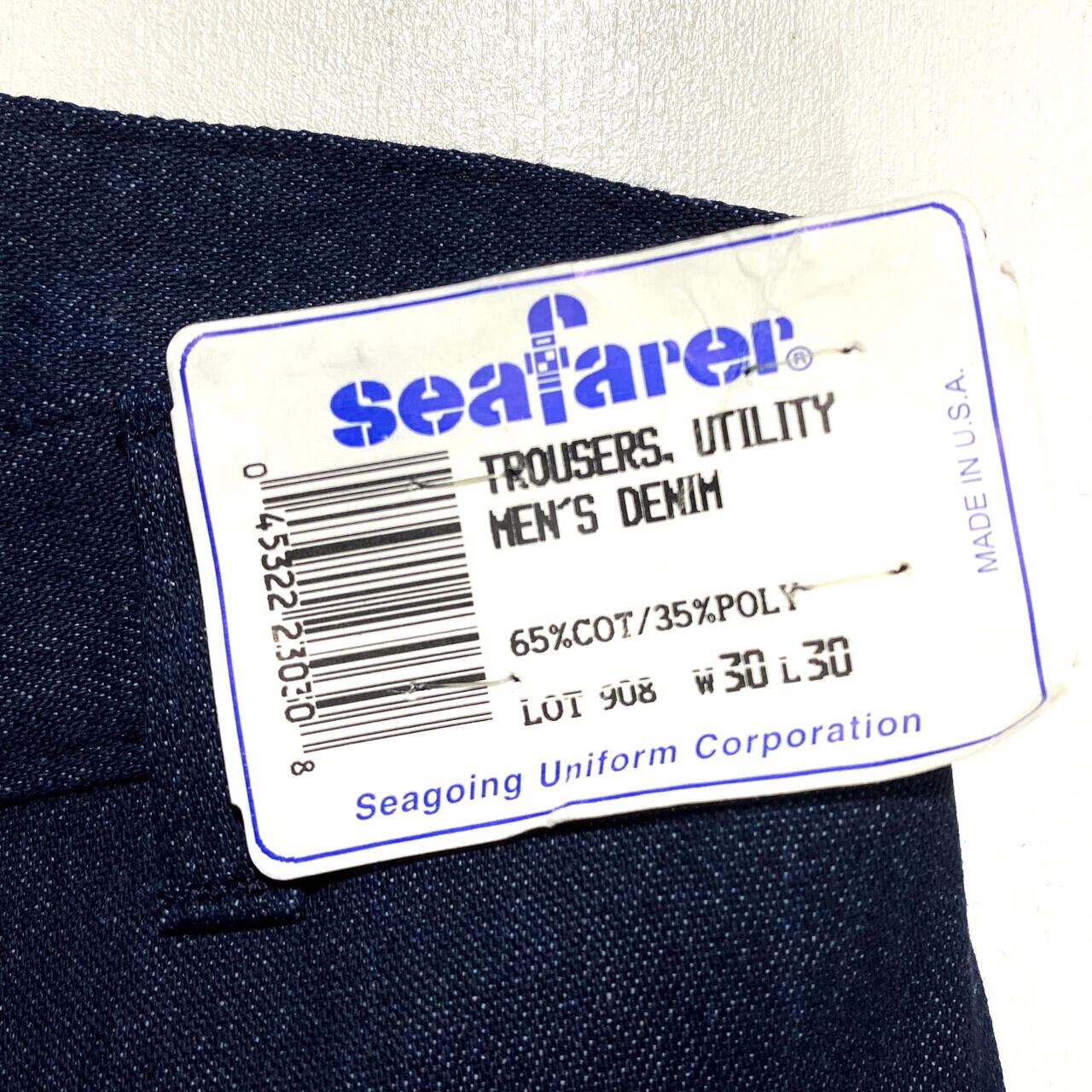 90年代 デッドストック SEAFARER デニムセーラーパンツ フレアパンツ