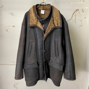 vintage fake layered mouton coat