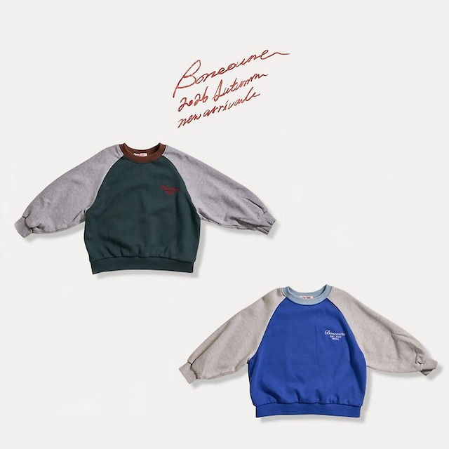 【取寄】boneoune|crayon raglan mtm|クレヨンラグランスウェット|XS-JL|kids&jr|26 autumn