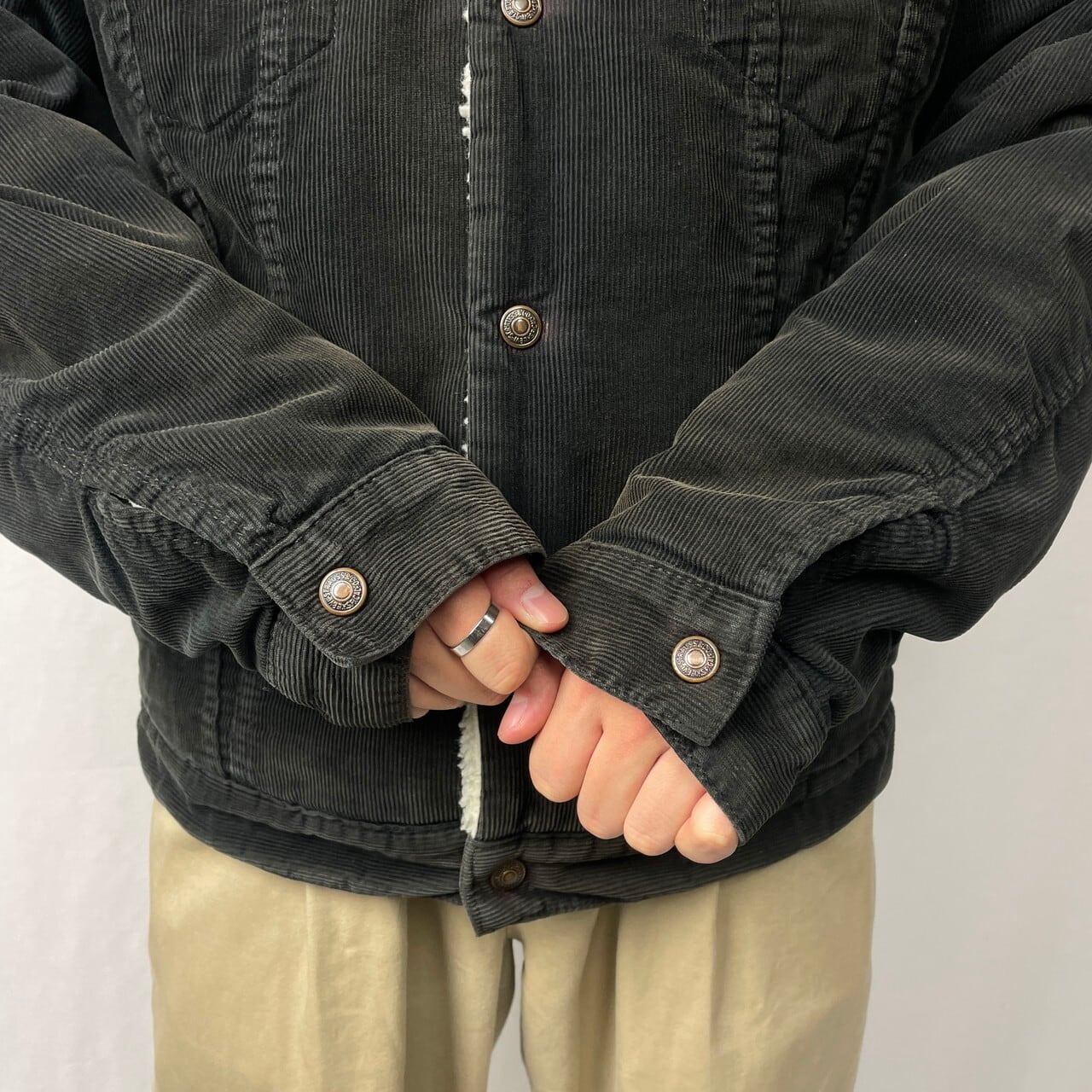 90年代 Levi's リーバイス コーデュロイボアジャケット 71500 メンズXL 古着 90s ユーロリーバイス ヴィンテージ VINTAGE  ブラック 黒色【デニムジャケット】/ブラック | cave 古着屋【公式】古着通販サイト