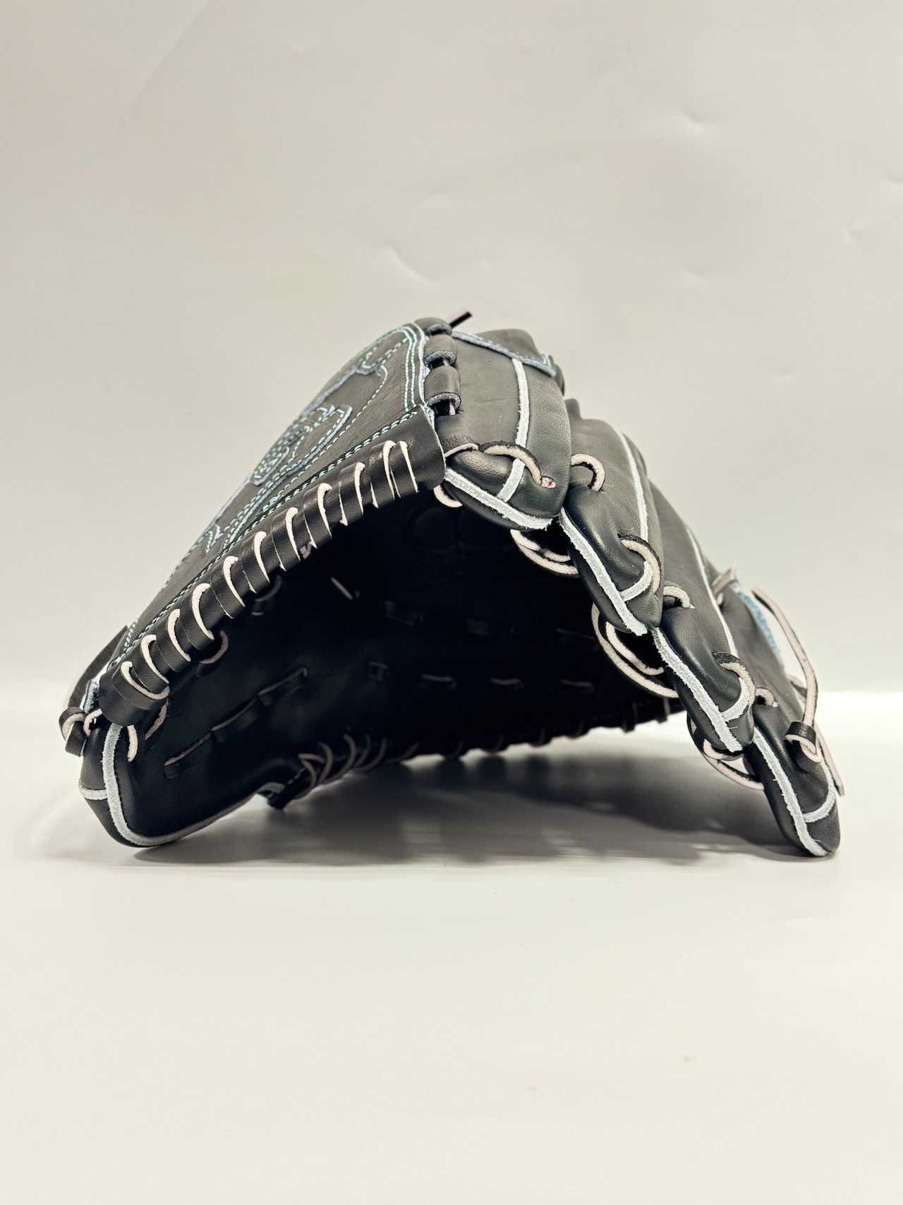 GSｰゴリラスポーツ　ハイグレードモデル　硬式グローブ　右投げ用　EXｰ003型　ST Nブラック×Nブラック　Tブルーステッチ・画像6