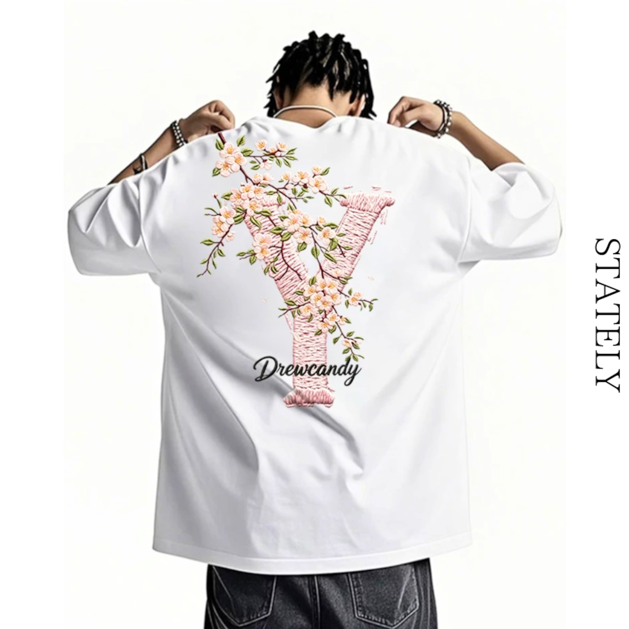 Cherry Blossom Y エンブロイダリー Tee/3color_T268・画像3
