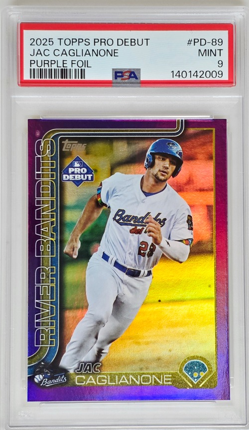 ジャック・カグリアノーネ Purple Foil /299】— ロイヤルズPSA9【2025 Topps Pro Debut ジャック・カグリアノーネ Purple Foil /299