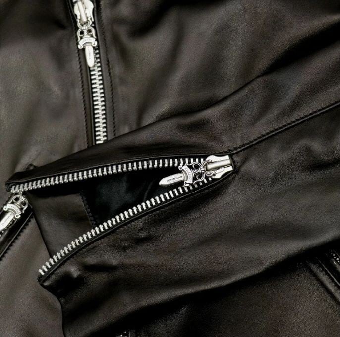 CHROME HEARTS クロムハーツ ベーシック・モト ダブルレザーライダース