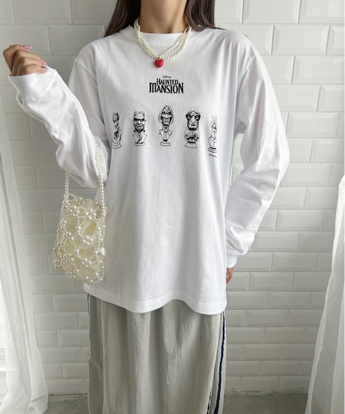 ホーンテッドマンション/ロングスリーブTシャツ/ホワイト/CHDYLT230901A