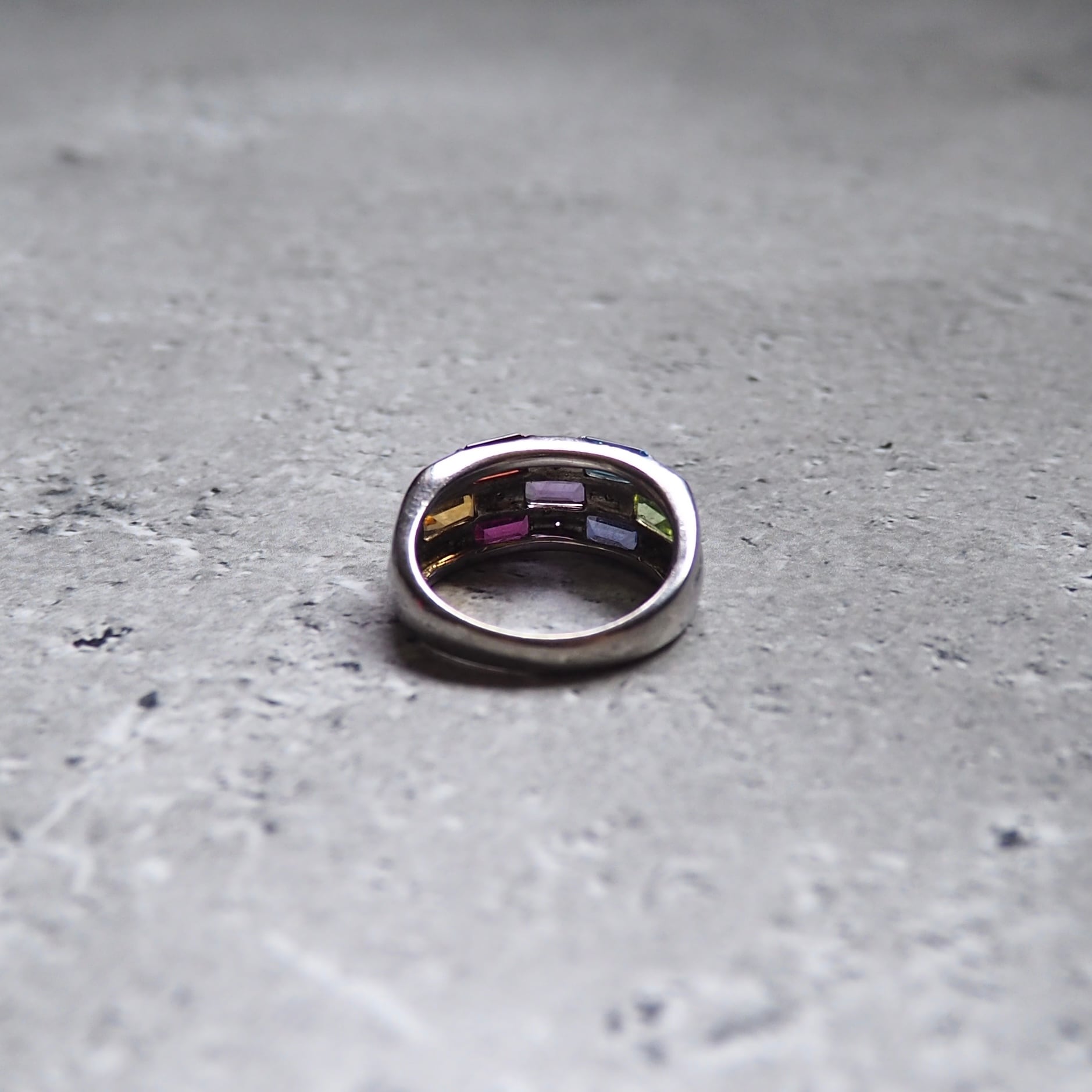 " Silver 925 " Colorful stone Custom Silver Ring