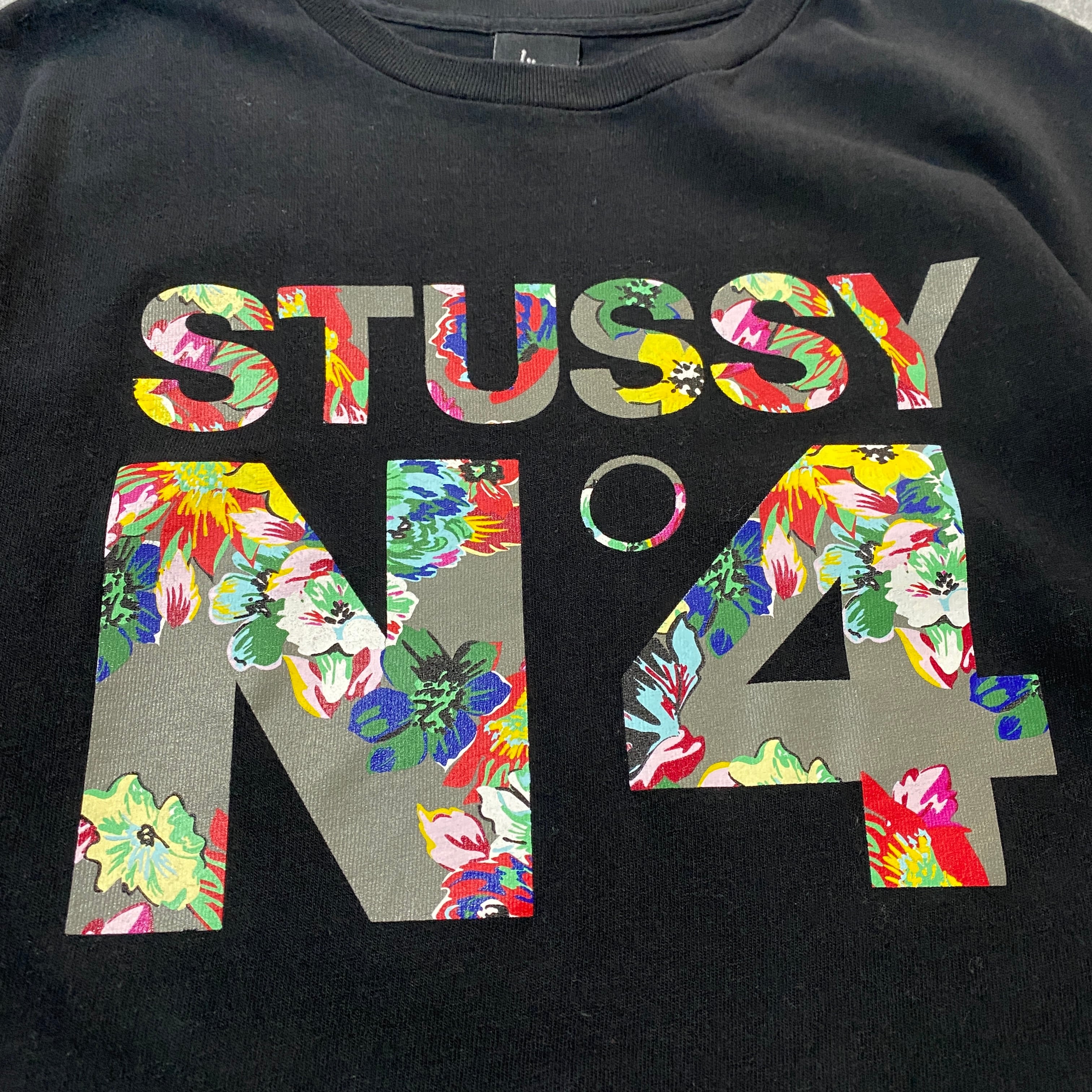 stussy　ステューシー　ハイビスカス　N°4　プリントロゴ　Tシャツ