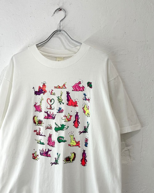 ~90s USED Various Animals "四十八手" Tee USA製