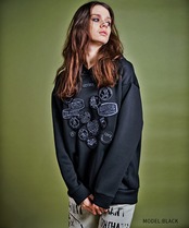 COOLAランダムパッチフーディー (BLACK) CQ-47030