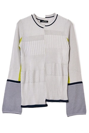 アウラアイラ AULA AILA OFF-CENTER RIB KNIT