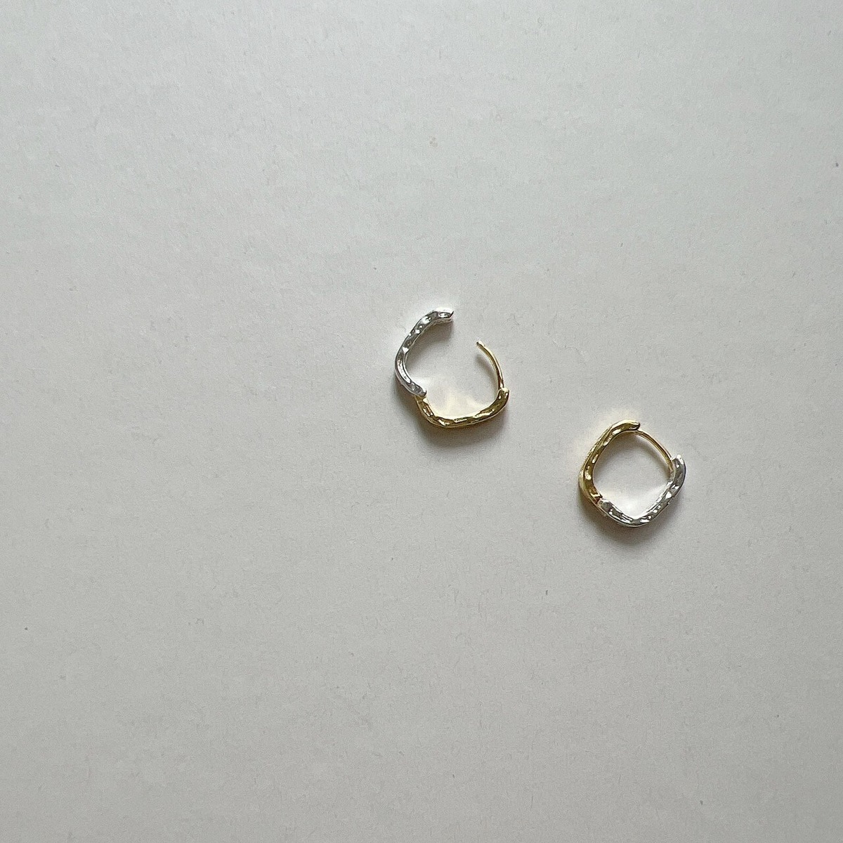 bicolor square pierce | eclacoco