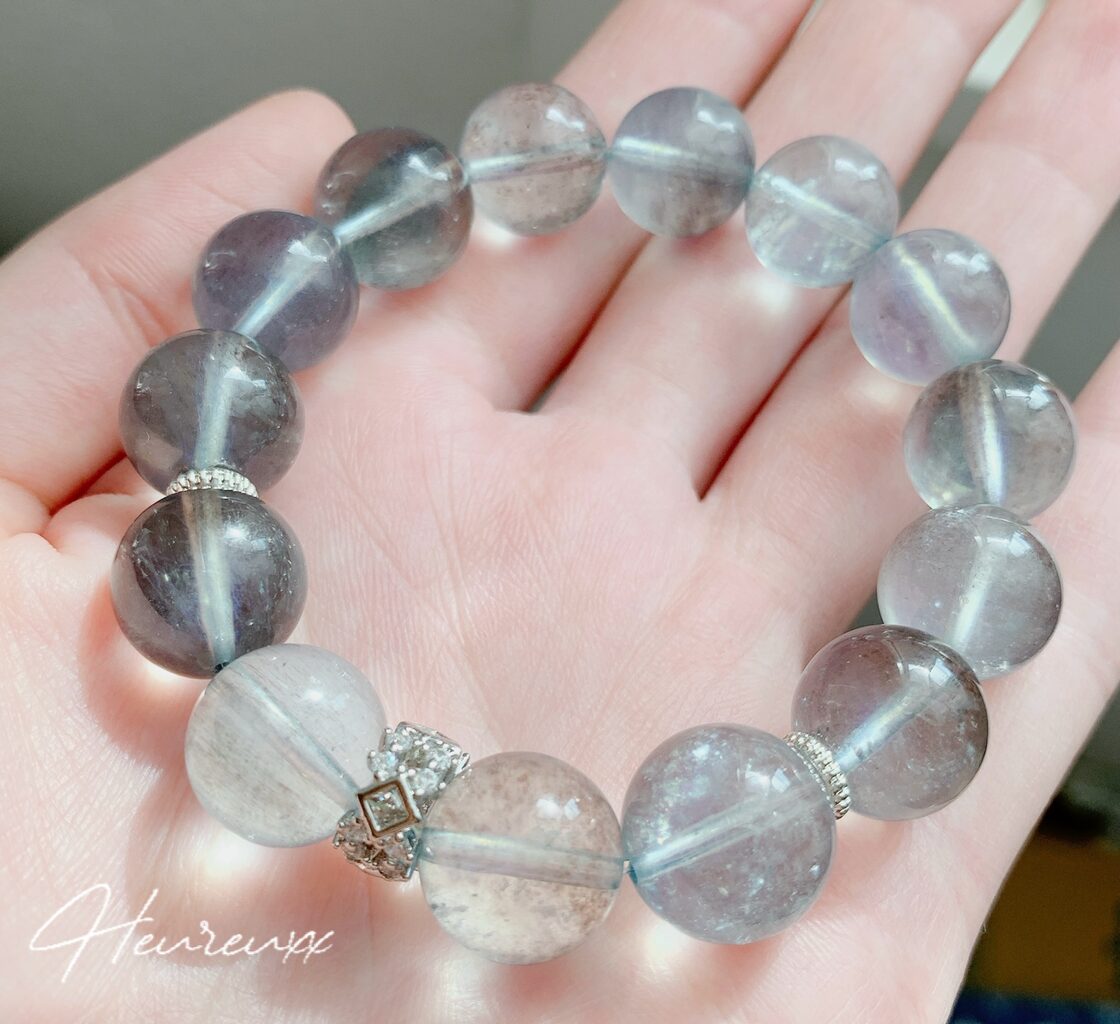 【最終値下】 美質 大玉 アクアマリン 16㍉ 天然石ブレスレット 大玉超高品質!!♡モスアクアマリン ブレスレット♡ | Pay ID