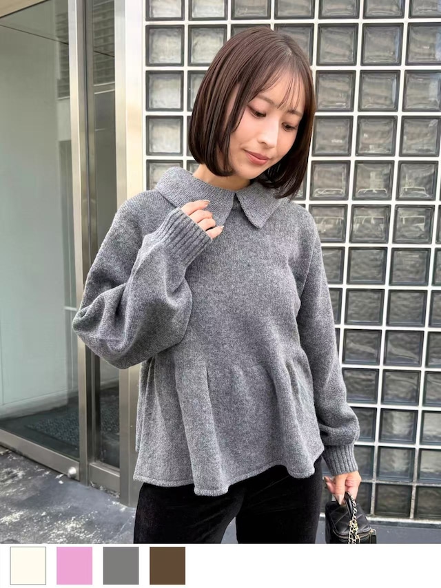 ポロニットペプラムプルオーバー