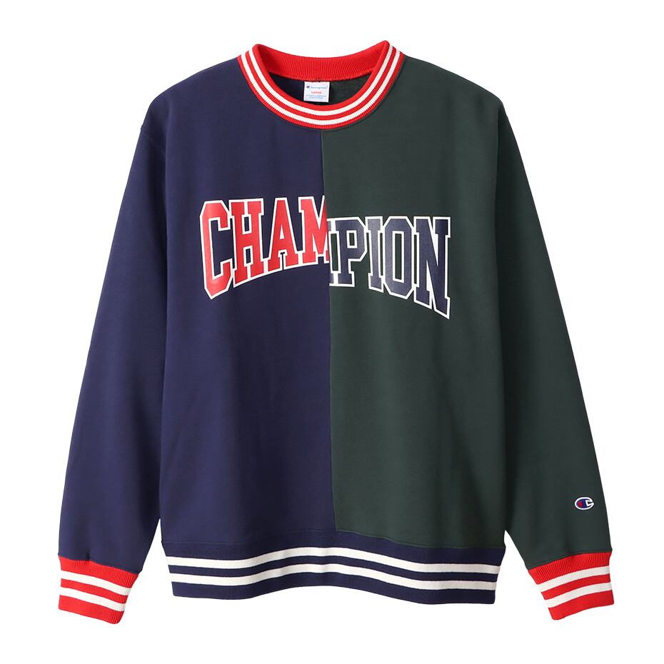 Champion (チャンピオン) クルーネックスウェットシャツ スウェット ダークグリーン C3-V001