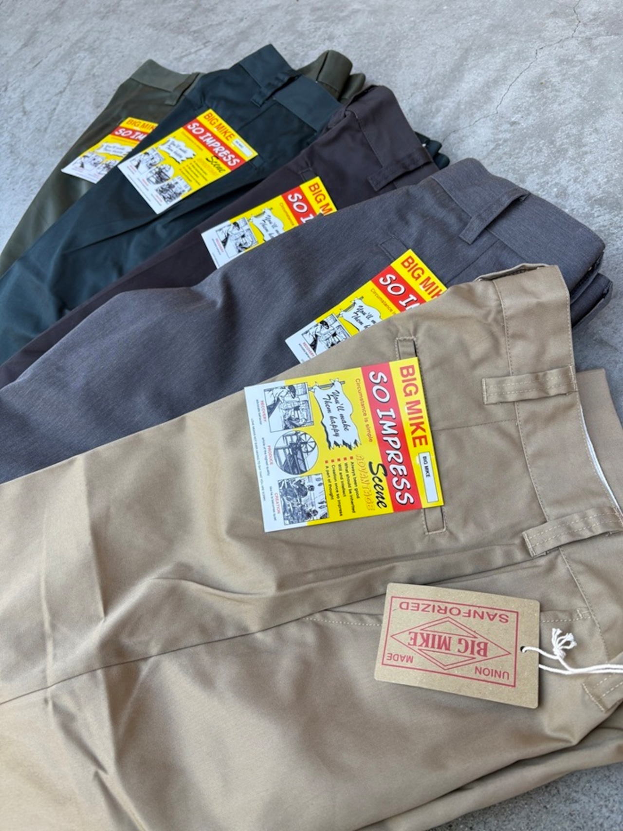 BIG MIKE / No tack chino work pants / ワークパンツ / チノパンツ / OLIVE / 102337200 - 7