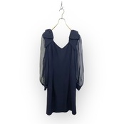 MADE  IN U.S.A. sheer sleeve dress-3616-8