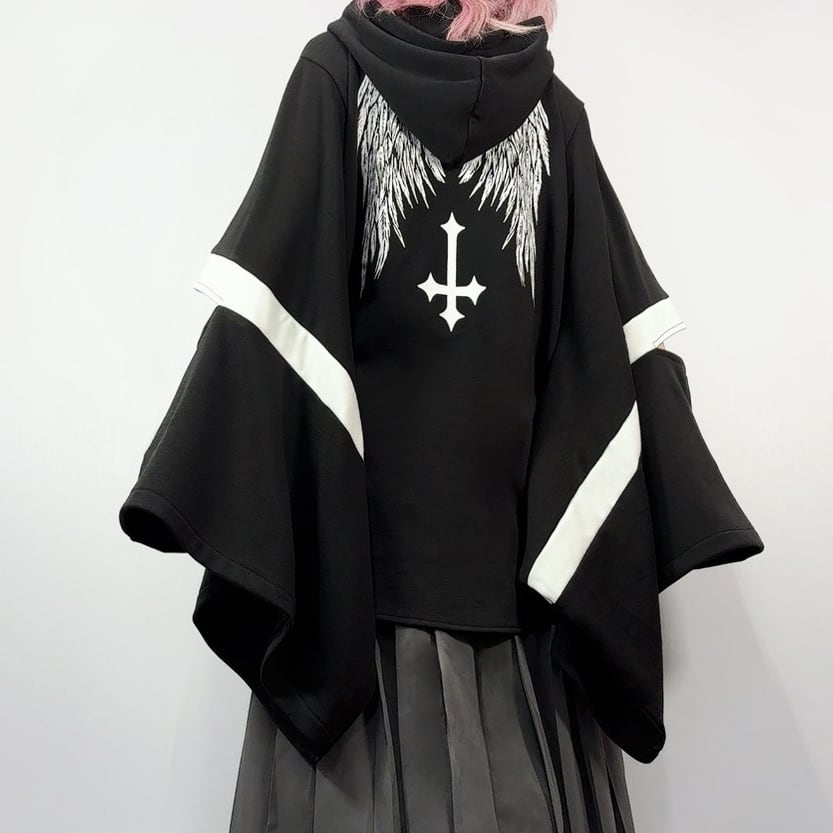 Y’s 19AW ボア ポンチョ フード 未使用級 変形 チャイナボタン 冬用防寒高品質チャイナボタン和モードトップス【CROSS×WING】 | NIER