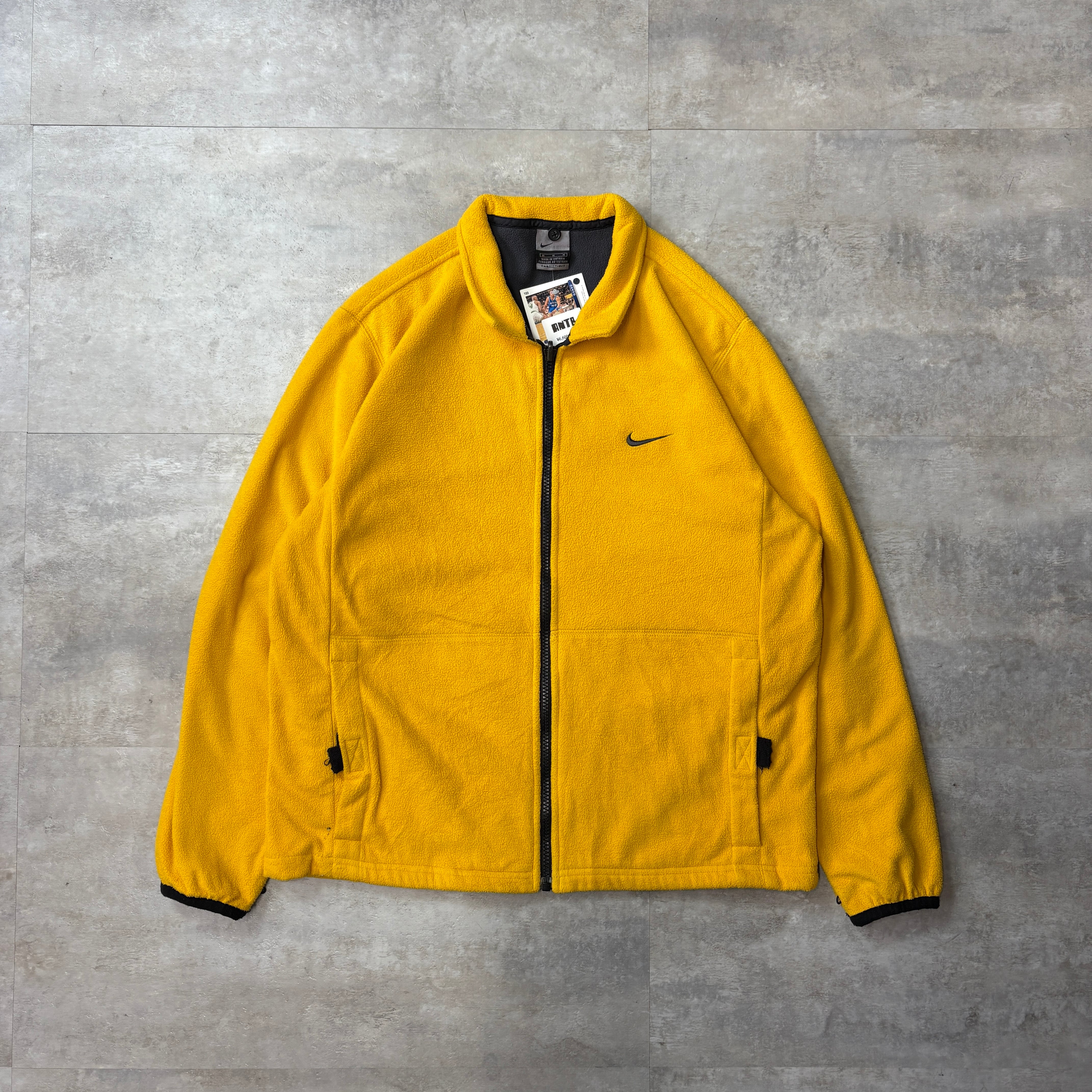 Black & Yellow Print Design High Neck Vintage Track Jacket | Pay ID