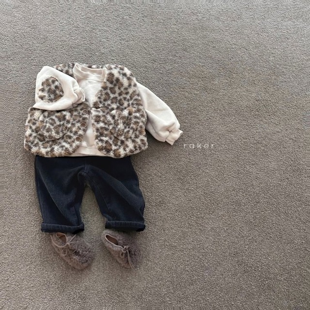 〚予約〛Leopard vest <kids>