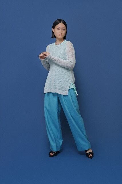 ３mama 新品、タグ付きCYAN TOKYO　 パンツ 予約販売【 CYAN TOKYO 】グロッシーコクーンワイド (601468) 4月下旬