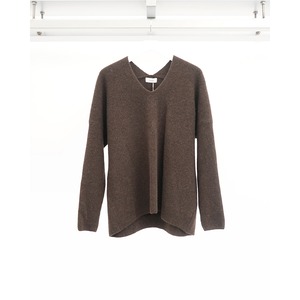 [Nomàt] (ノマット) N-K-03 Yak V-Sweater (Drak Brown)