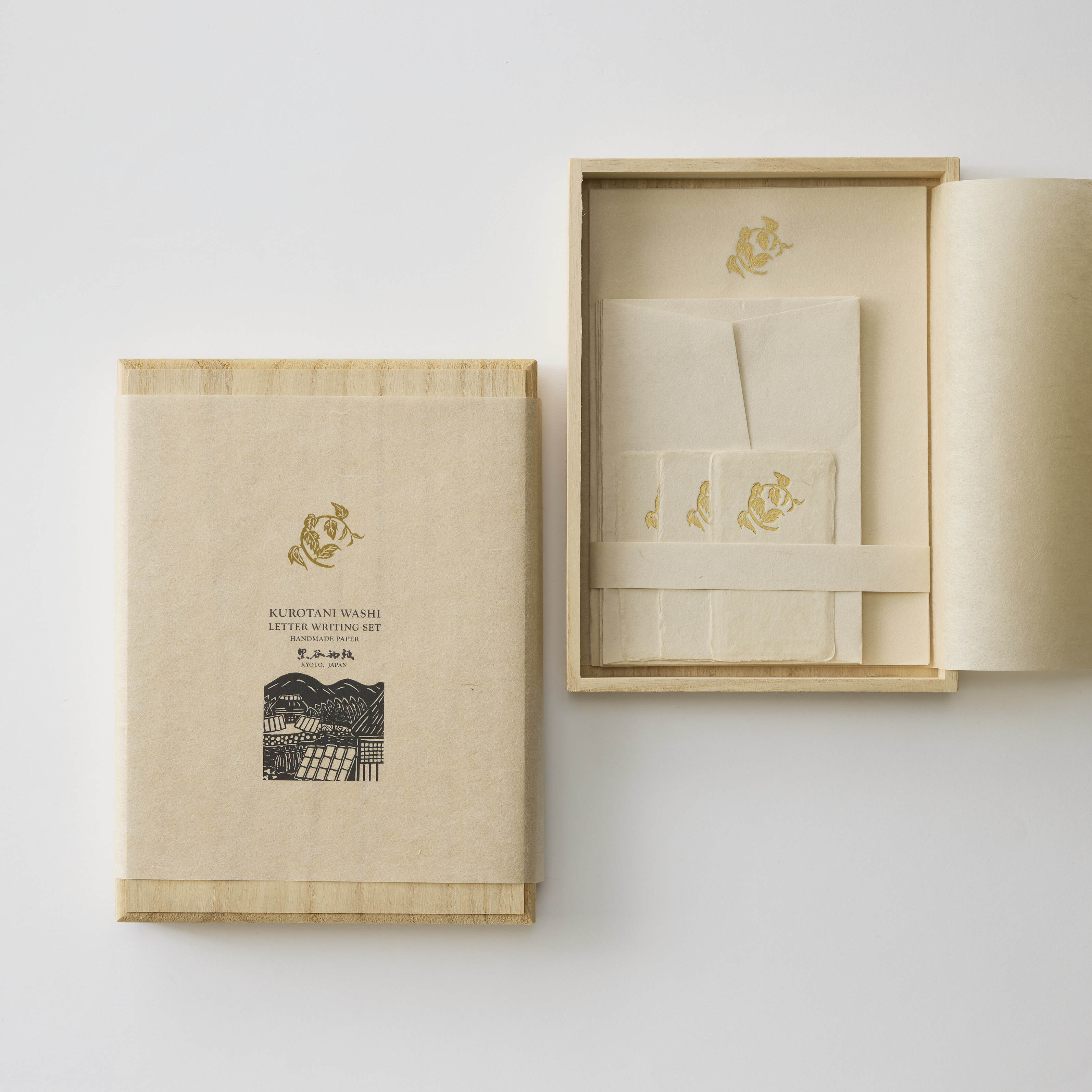 KT40 黒谷和紙 レターセット 桐箱入
