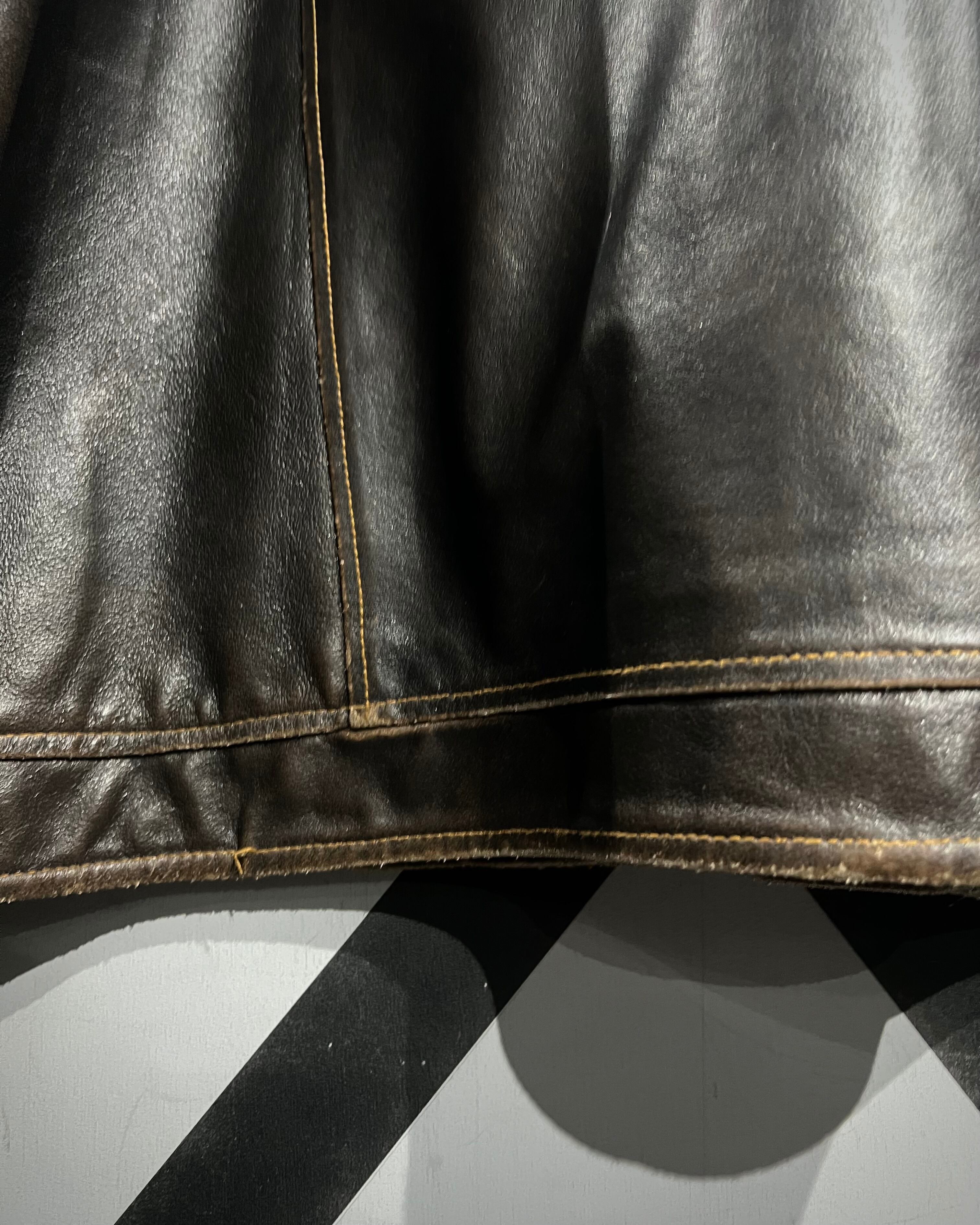 X VINTAGE】 “OLD GAP” Good Aging Leather Jacket | Caka(カカ
