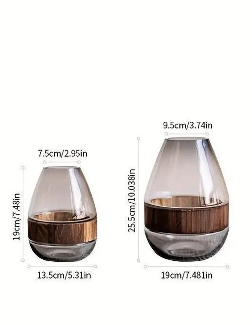 フラワーベース　花瓶　大きな口　ガラスベース　シンプル　おしゃれ　置物　花器　インテリア雑貨　インテリア　フラワー ベース　ドライ　フラワー ガラス