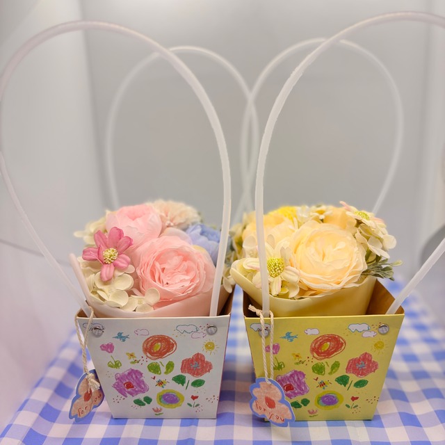 アートバッグ　ソープフラワーブーケ