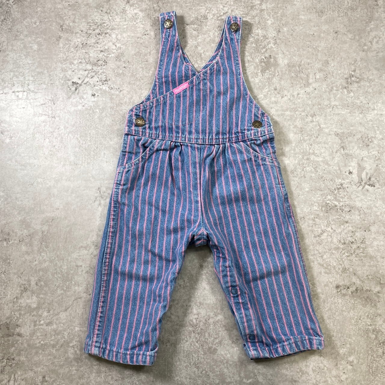 kids】 80-90年代 USA製 OSHKOSH オシュコシュ ピンクヒッコリー
