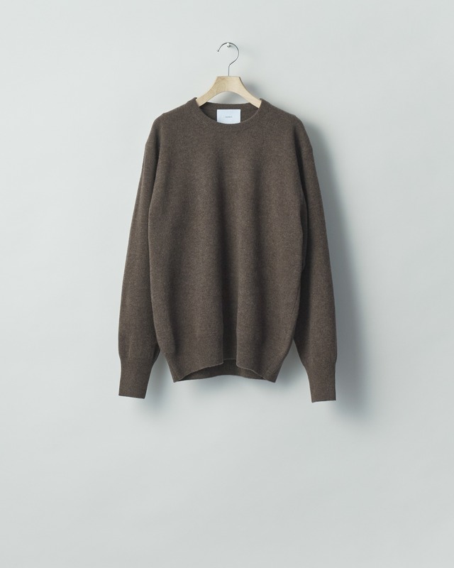 ssstein "EXTRA FINE WOOL KNIT CREW NECK LS〔MOCHA〕"