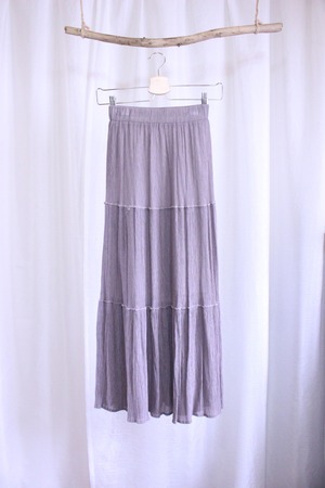 flare long skirt　　くすみピンク