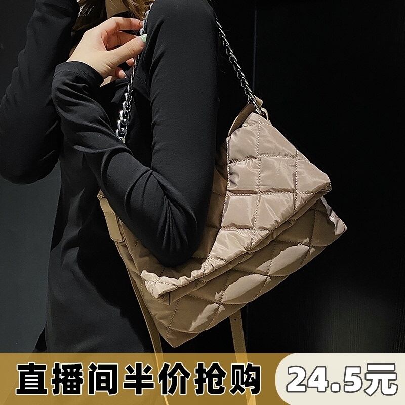 オータムチェーン ショルダーバッグ 秋物 メッセンジャーバッグ 手作りハンドバック17249994158