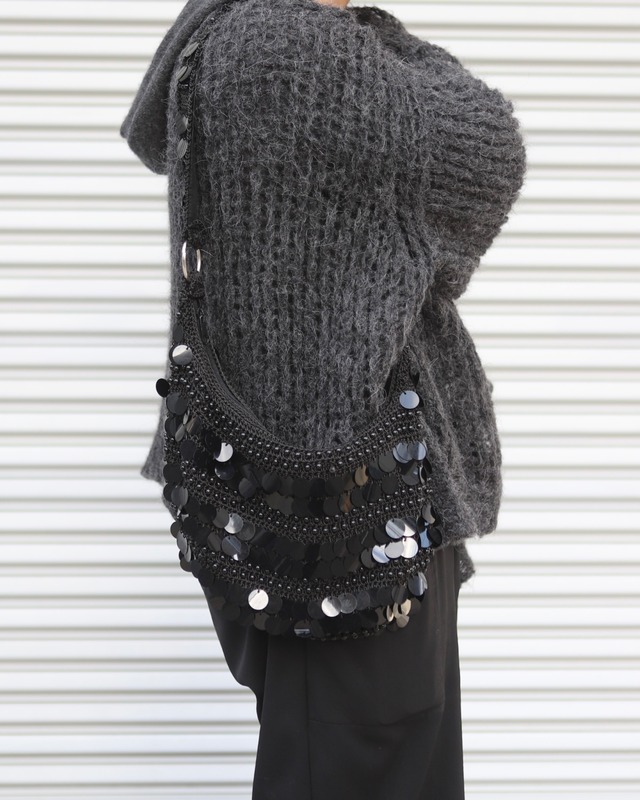 Polka dot sequin 2 way bag