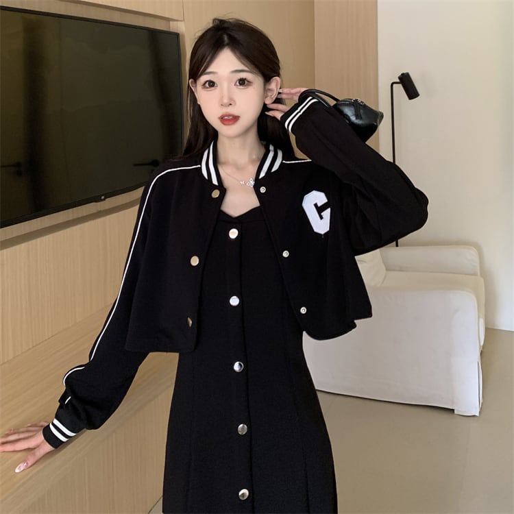 アウター ワンピース ブルゾン シャンパー 膝丈 ひざ丈 膝上 袖あり