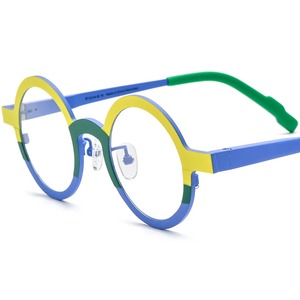 Titanium Multicolor Round Glasses【H0077】
