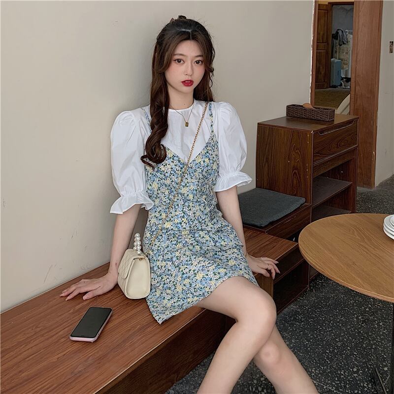 スタイルスタンダードサマースリーブシャツ フローラルドレス レトロ 夏物 花柄 1号婦人85282267912