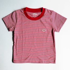 DANTONキッズクルーネックTシャツ【105-135cm】Red Border