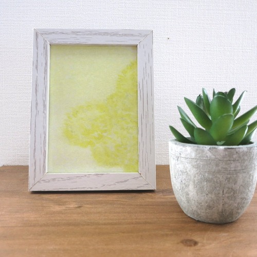 【日本画原画】黄色・カーネーション インテリア アート ミニアート パネル 絵画 文字入れ可能