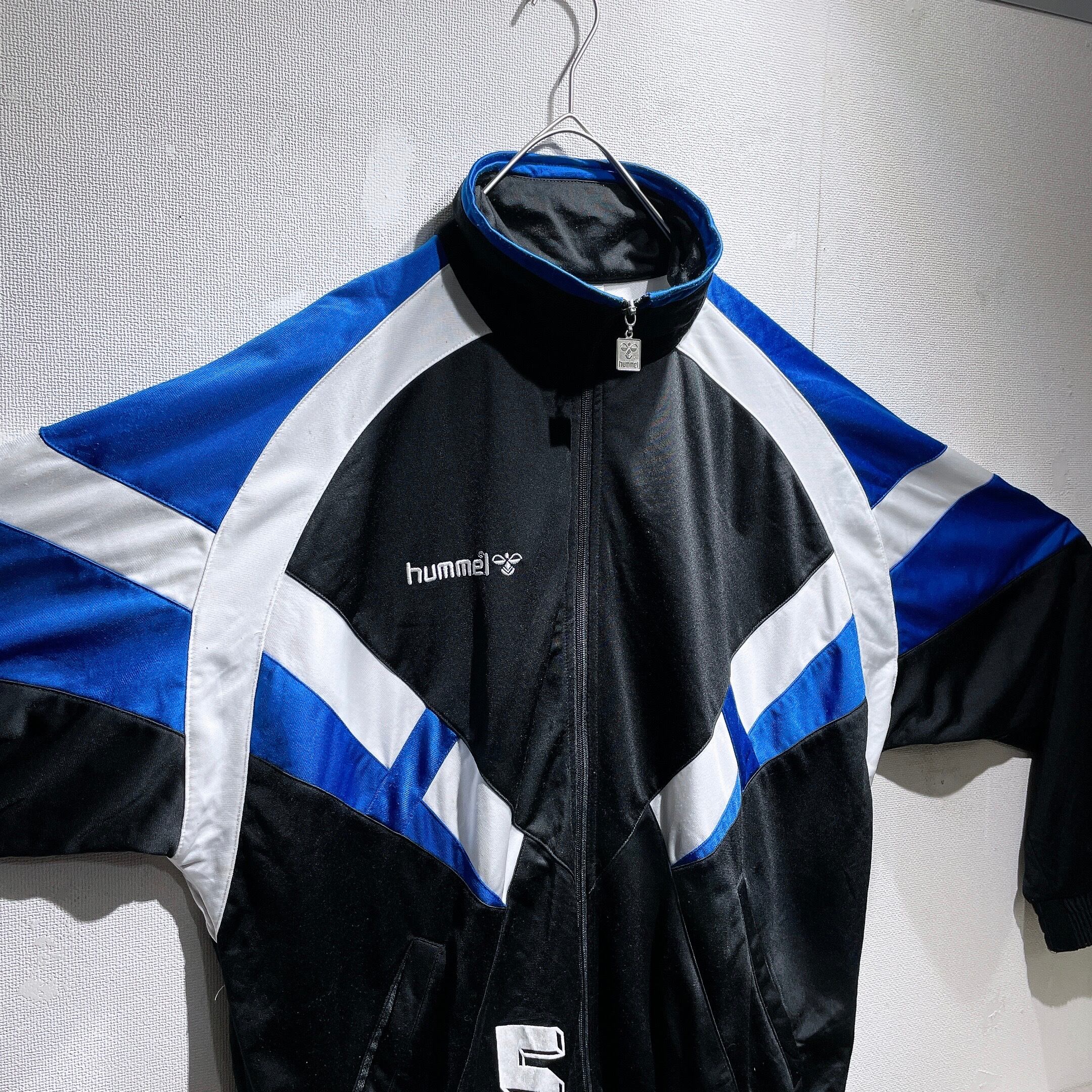 1990s ” hummel ” Cross panel combinations design vintage loose track jacket
