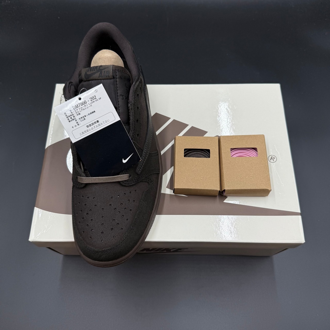 ×TRAVIS SCOTT AIR JORDAN 1 LOW OG SP VELVET BROWN DM7866-202