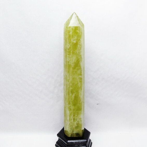 1.1Kg シトリン 六角柱 シトリンクォーツ ポイント 台座付属 一点物 152-4132