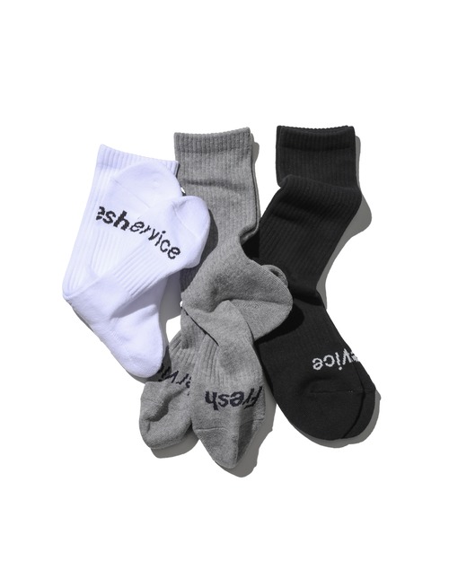 《新色追加》【FreshService(フレッシュサービス)】SIGNATURE 3-PACK SOCKS (FSP241-90003B)