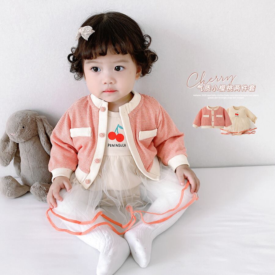 スプリングオータムワンピースロンパース オールインワン ドレス トライアングル 春物 秋物 超面白いベビーショップ11906524022