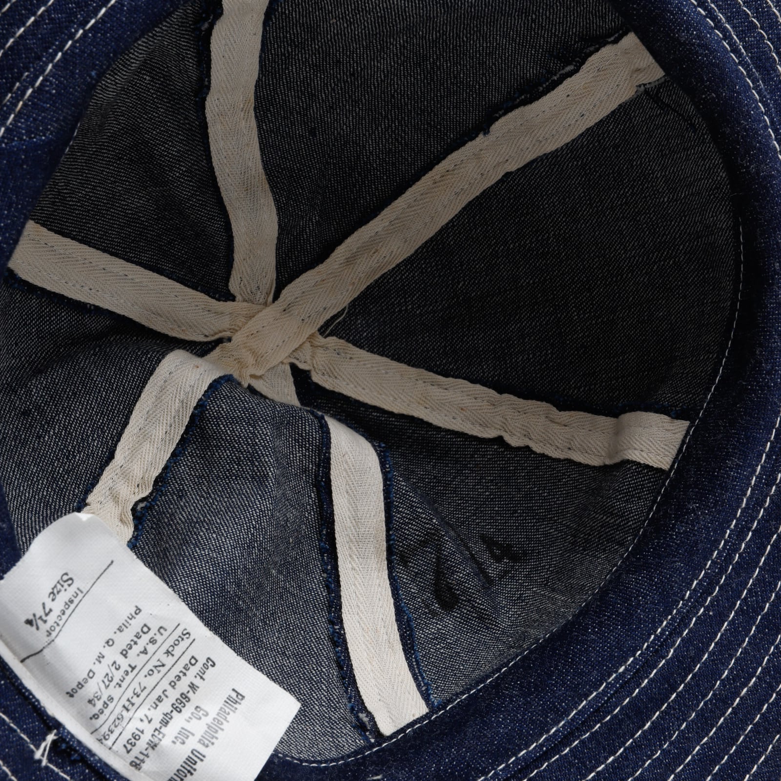 未使用】1930s U.S. ARMY M-37 special vintage denim hut original