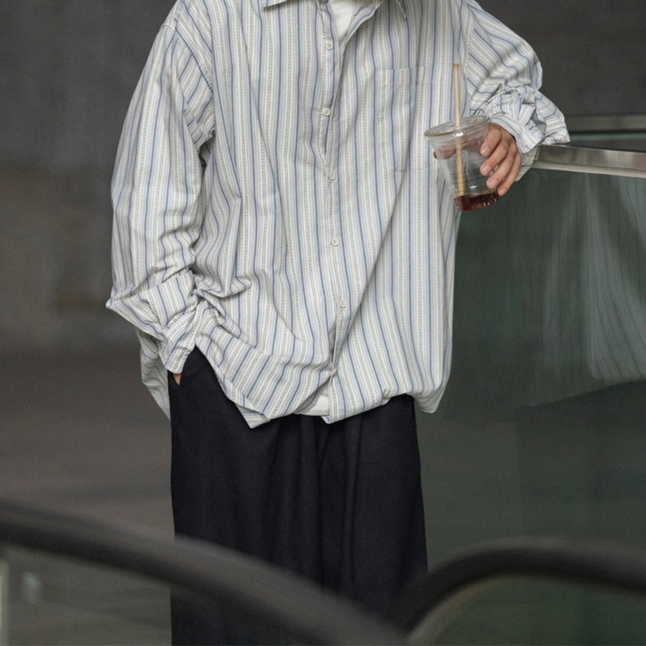 ストライプルーズシャツ　973