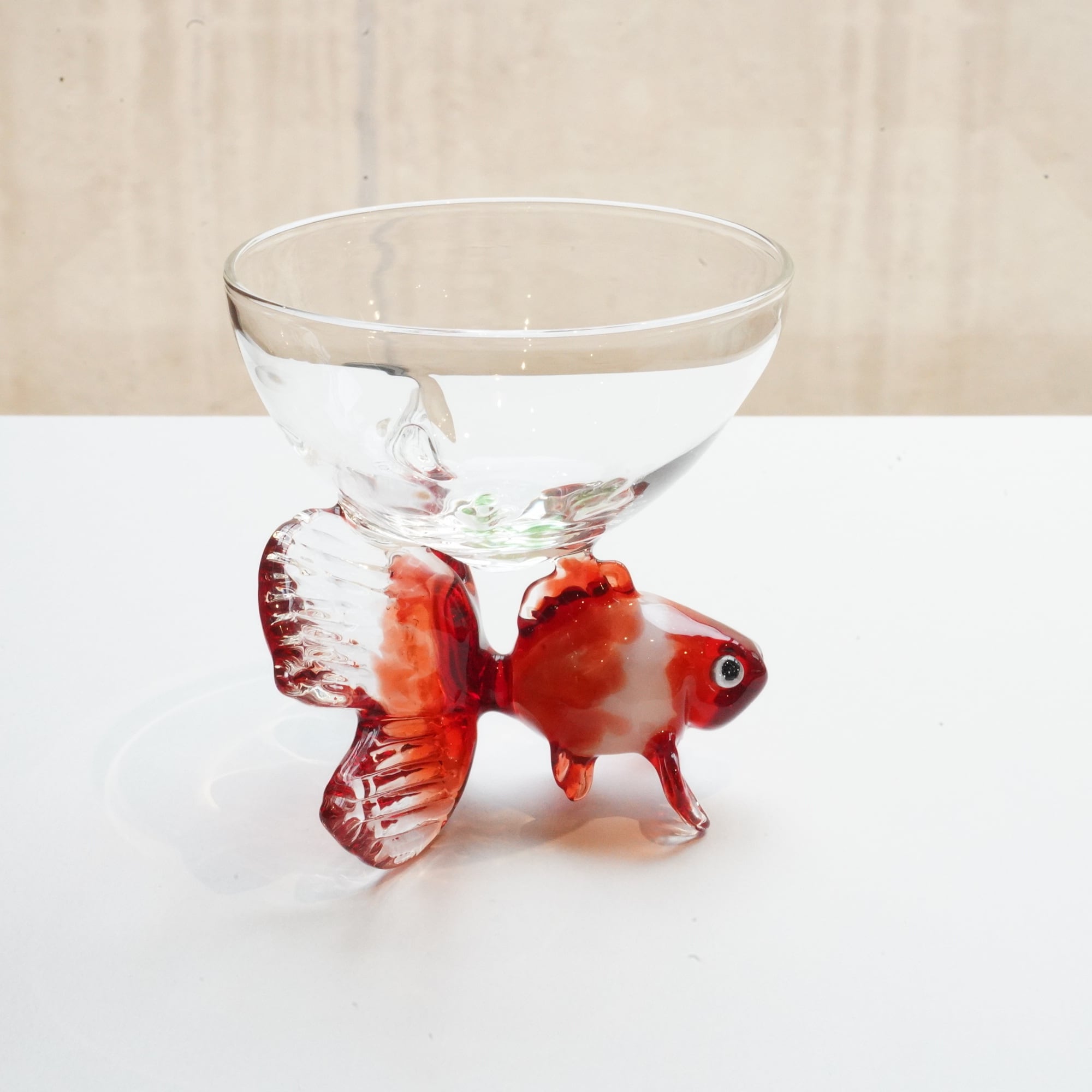 竹川久仁子】耐熱ガラス 金魚杯 C | ろにせら ギャラリーと雑貨のお店